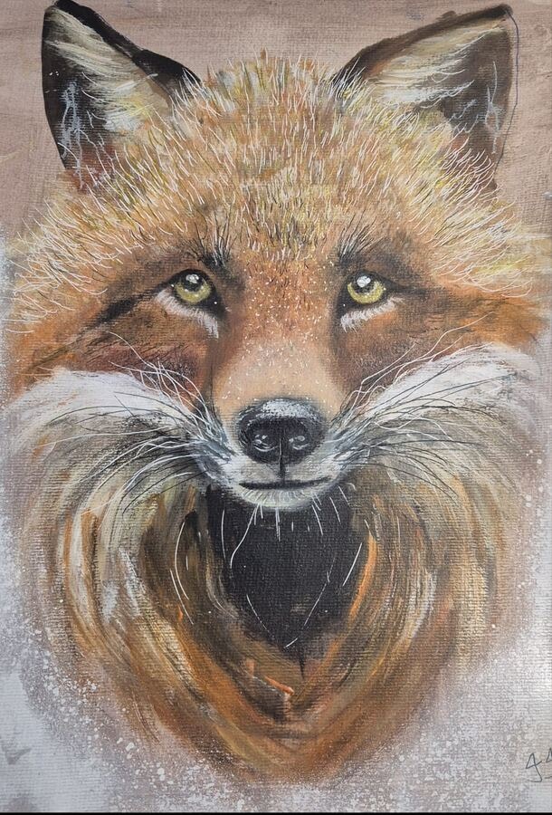 Wild Heart - original mixed-media artwork by Janet Jackson, JJs Art Online