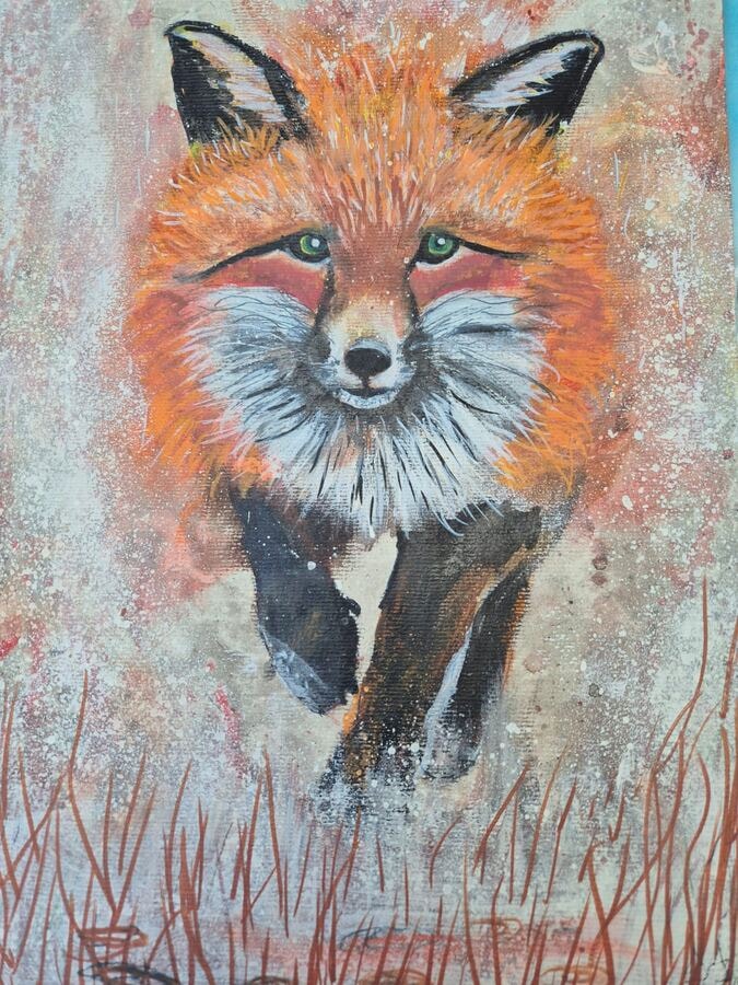 The Cheeky One - original mixed-media artwork by Janet Jackson, JJs Art Online